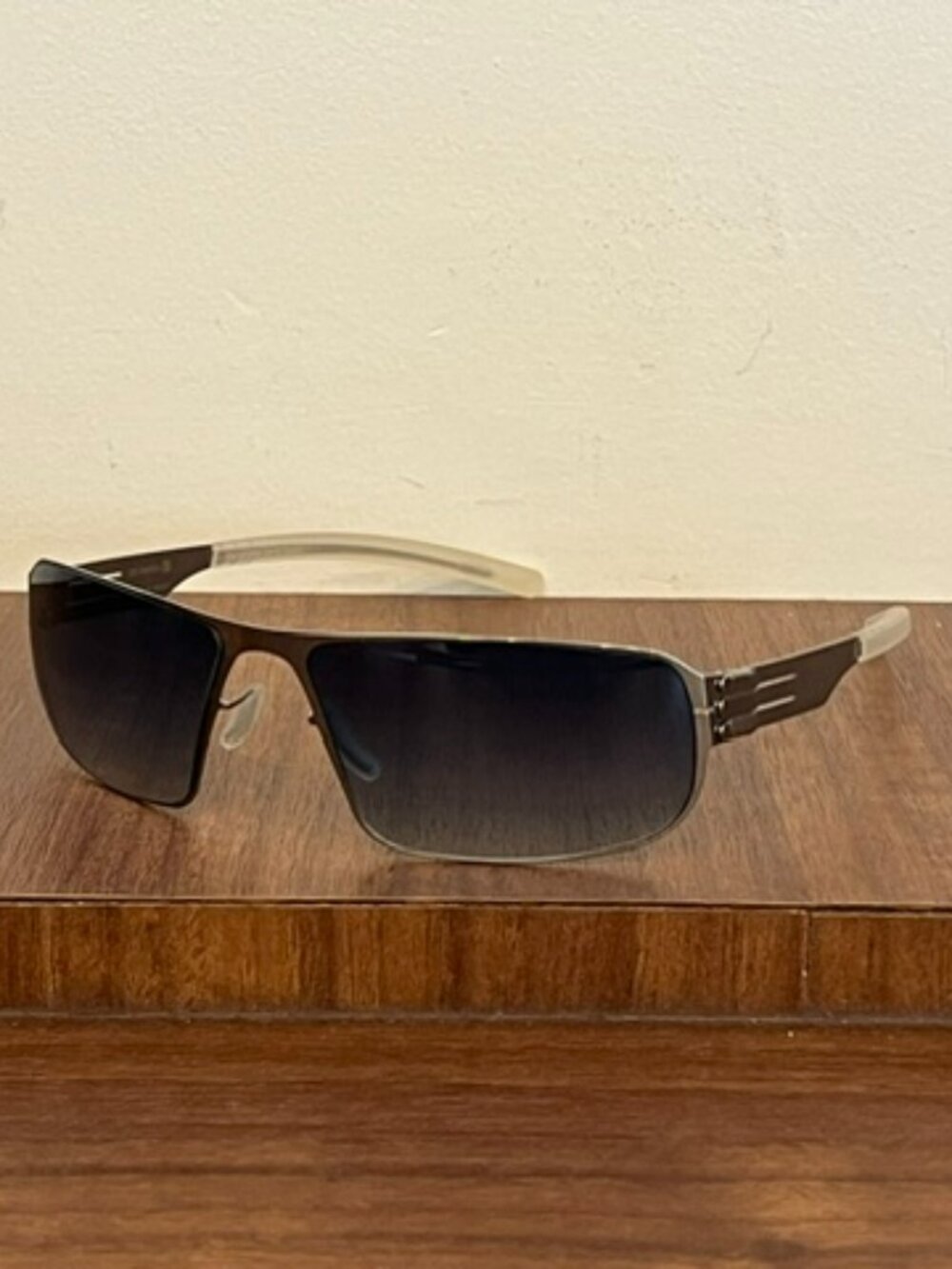 IC! Berlin Mortimer Gunmetal Gray Frame Sunglasses, Made in Germany